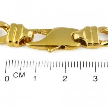 9ct gold 25.7g 8 inch curb Bracelet